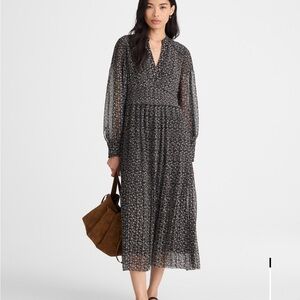 NWT Madewell Pleated Puff-Sleeve Maxi Dress in Floral - 10